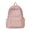 Pink, variant on Embroidered Bow Backpack Solid Soft Daypack Simple Backpack with Embroidered Bow Cute Lightweight Large Capacity Daypack Stylish Bag.
