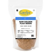 Raw Golden Flax Seeds by Gerbs - 2 LBS - Top 14 Food Allergen Free & Non GMO - Vegan & Kosher Certified