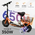 thumbnail image 4 of Electric Scooter for Adults – 8.5"/10"/12" Tires,Peak 500W-700W Motor, 15-30 Miles Range, Up to 20 MPH – Foldable Commuter Scooter for Men & Women, 4 of 9