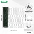 thumbnail image 3 of Uxcell Chickens Wire Mesh, 15 in x 9.8 ft Chickens Wire Fencing with Gloves and Ties for Poultry/Garden/Plant Protection [Green], 3 of 6