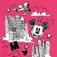thumbnail image 2 of Disney - Mickey Mouse - Skyscraper, Airplanes, & Clouds Sketch - Men's Crew Neck Fleece Pullover, 2 of 4
