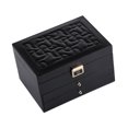 thumbnail image 2 of KLKCMS Jewelry Box 2 Layers Multifunctional Jewelry Case for Rings Trinkets Glasses Black, 2 of 9