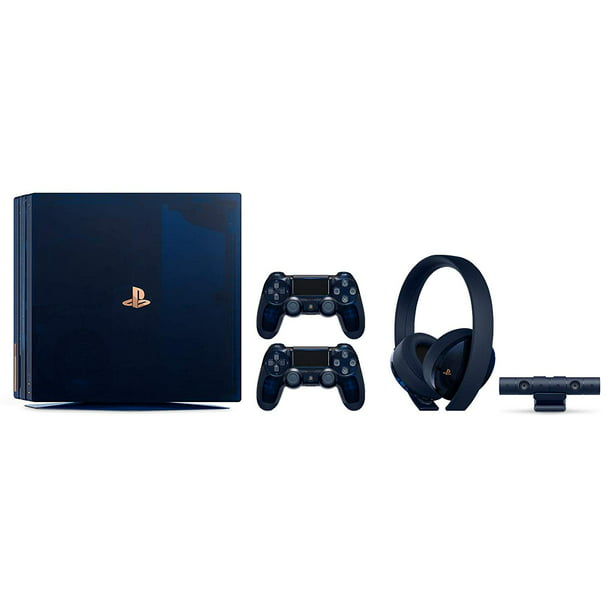 Playstation 4 PRO 500 Million Limited Edition Complete Collection: Translucent Blue 2TB Playstation 4 Pro Bundle (Limited to 50,000 Units Worldwide) Extra Wireless Controller and Headset - Walmart.com