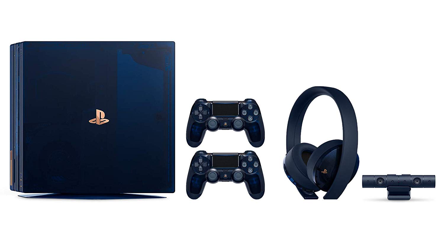 Playstation 4 PRO 500 Million Limited Edition Complete Collection:  Translucent Blue 2TB Playstation 4 Pro Bundle (Limited to 50,000 Units  Worldwide) with Extra Wireless Controller and Headset - Walmart.com