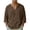 Brun_001, variante sur Domuza Chemises pour Hommes en Coton et Lin Décontractées Hippie Yoga à Manches Longues T-Shirts à Col en V 2026 Été Stylées Légères Hauts de Plage Noir TG