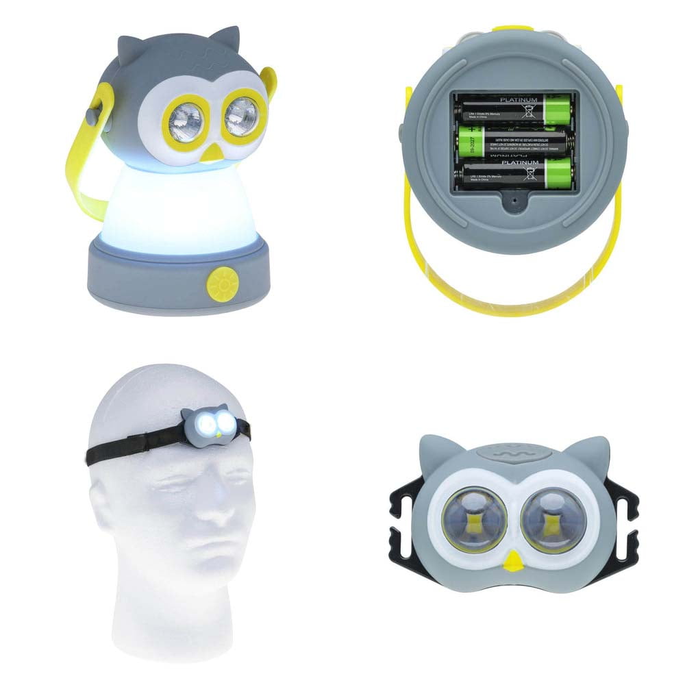 FANT.LUX Owl Themed Headlamp and Lantern Combo for Camping Outdoor Equipment Battery Powered Lightweight Tent Lamp