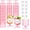 Pink, variant on 100 Pcs Clear Dessert Cups with Spoons 5 Oz Plastic Parfait Cup Disposable Appetizer Cup Round Serving Goblet Cup Dessert Cup for Party Fruit Ice Cream Mousse Pudding Appetizer Bowl (Clear)