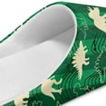 thumbnail image 6 of Psesaysky Dinosaurs Green Print Closed Toe House Slippers for Woman Men Soft Cotton Indoor Slippers Comfortable Slip On Bedroom Shoes, Size 12-13, 6 of 7