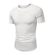 thumbnail image 5 of Camiseta Blanca Ajustada de Corte Slim Muscle Hip Hop para Hombre JMIERR, 5 of 9