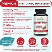 5-in-1 UTI Pills with D Mannose, Cranberry PAC Extract, Probiotics and Vitamin C & D