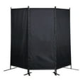 thumbnail image 2 of Topcobe 3-Panel Freestanding Privacy Screen for Study Balcony, 6 Ft Tall Modern Room Divider for Bedroom Living Room Dining Room, Portable Trifold Wall Divider for Home Office, Black, 2 of 10