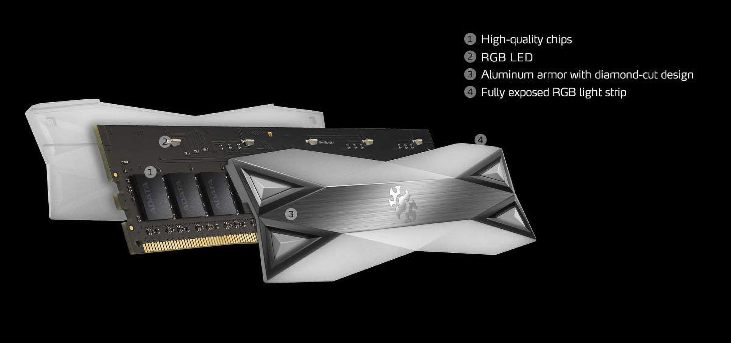 XPG DDR4 D60G RGB 16GB (2x8GB) 3200MHz PC4-25600 U-DIMM CL16-20-20