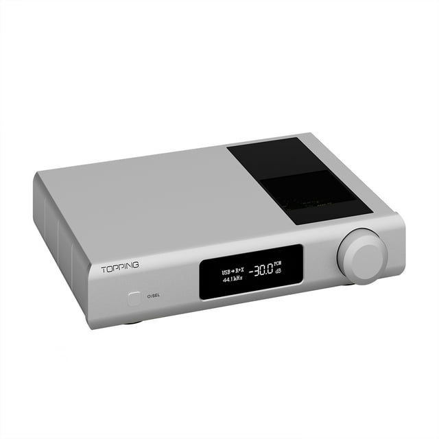 Topping D90 III Discrete HiFi DAC Preamplifier with Bluetooth Remote Control,Silver