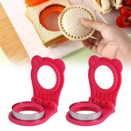 

Elbeaqi Sandwich Cutting Molds 2pc Sandwich Cutter and Sealer 2024 New Crustless Sandwich Maker Crustless Sandwich Cutter Shapes Upgrade Bread Sandwich Cutter Circle Square Lunch Box