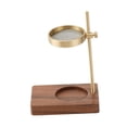 thumbnail image 3 of Incensario de alta calidad, fácil de limpiar, con fragancia, altura ajustable y calefacción para velas de té. Madera de nogal y latón, 3 of 9