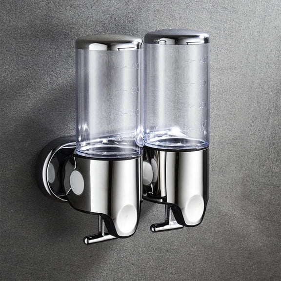 2 in 1 Chamber Wall Mounted BathroomShower Pump Dispenser,Dispensers for The Shower,Shampoo and Conditioner Dispenser,Shower Dispenser