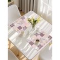 thumbnail image 5 of Boho Spring Floral Placemats Set of 6, Vintage Flowers Patchwork Plaid Pink Placemats for Dining Table, Place Mats for Kitchen Tabletop, Waterproof Wipeable Dining Table Mats Set, 5 of 9