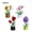 4 in 1, variant on MJ BLOCK Sunflower Lily Lilac Rose Potted Flowers Model Bricks Desktop Decoration Creativity Building Block Valentine's Gifts
