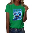 thumbnail image 2 of 2025 Movie Kpop Demon Hunters T-Shirt Summer Tshirts Casual Loose Girls T Shirt Graphic Clothes Fashionable Unisex Short Sleeve Cartoon Graphic Tee for K-Pop and Movie Fans#Green 2XL, 2 of 4