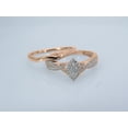 thumbnail image 3 of Dazzlingrock Collection Round White Diamond Marquise Shape Bridal Engagement Ring Set for Women (0.33 ctw, Color I-J, Clarity I1-I2) in 14K Rose Gold, Size 4, 3 of 6