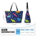 thumbnail image 4 of Fuzoiu Dinosaurs Print Waterproof Beach Tote Bag for Women Girls with Zipper,Sandproof Pool Swim Bag,Large Capacity Beach Travel Bag for Pool Swim Travel Everyday, 4 of 7