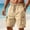 Khaki, variant on Sevevn Mens Cargo Shorts Elastic Waist Running Hiking Bermuda Shorts Knee Length Casual Summer Clothes with Multiple Pockets Khaki 5XL