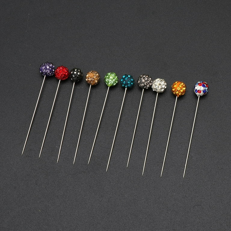 Honbay 30PCS Hijab Pins with Safety Caps Colorful Crystal