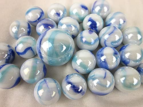 3/4" MARBLES Crafts Games Art Floral Bridal Projects 100 BLUE Glass 5/8" 