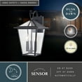 thumbnail image 3 of Derby 10-in W 3 Light Dusk to Dawn Matte Black Outdoor Wall Lantern Clear Glass Shade, LED Compatible, 3 of 13