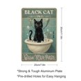 thumbnail image 2 of Cute Black Cat Sink Co. Wash Your Paws Tin Sign 8 x 12 Inches - Creative Wall Decor for Cat Lovers, Ideal for Adding Whimsy to Your Bathroom, 2 of 8