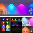 thumbnail image 6 of Rechargeable RGB Puck Lights with Remote Control, 500mAh Battery Operated Tap Lights, Dimmable Touch Under Cabinet Lighting, LED USB Shelf Light, 6 of 8