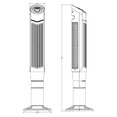 thumbnail image 4 of Ventilador de Torre Silencioso 360 Aeolus. C Control Ionizador 8v Blanco, 4 of 4