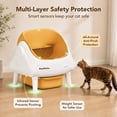 thumbnail image 3 of PawPetica Open-Top Self-Cleaning Cat Litter Box – Large Waste Drawer,Includes Trash Bags & Fragrance Box,Summer Yellow, 3 of 8