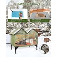 thumbnail image 2 of Maison pour Chat Chauffante, Grande Maison pour Chat d'Extérieur Chauffée pour l'Hiver avec Coussin Chauffant pour Chat, Porte d'Évasion, Maison pour Chat Isolée Surélevée d'Extérieur Résistante aux Intempéries pour Plusieurs Chats Petits Chiens, 2 of 7