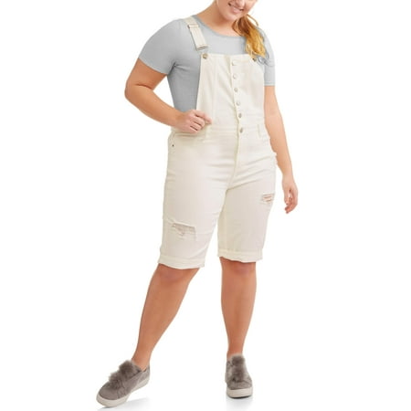 DH by Dollhouse Junior's Plus Roll Cuff Bermuda Shortall