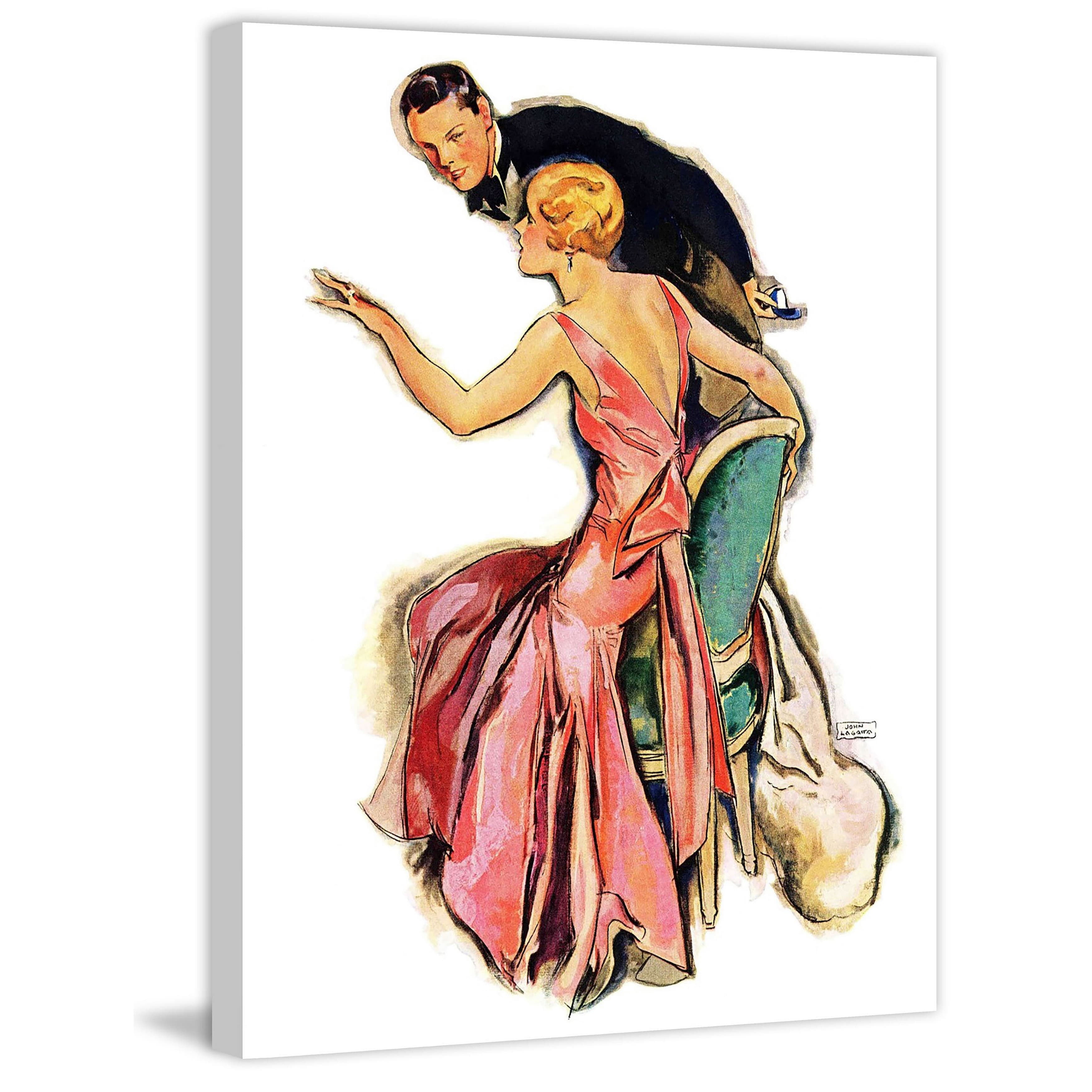Marmont Hill "Engaged Couple" by John LaGatta Painting Print on Canvas