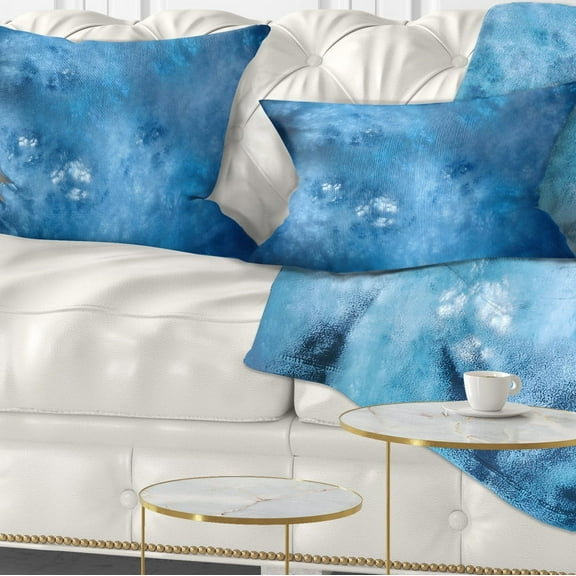 Designart Blur Clear Blue Sky with Stars - Abstract Throw Pillow - 12x20