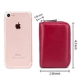 thumbnail image 2 of RFID Blocking Credit Card Holder Leather Credit Card Wallet Small Zipper Wallet for Women, 2 of 5