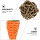 thumbnail image 5 of EeaseMX 7 bolas de paja tejidas para entrenamiento de mascotas, juguetes para conejos, loros, molares y zanahorias., 5 of 7