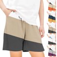 thumbnail image 5 of Odeerbi 5-14 Years Kids Boys Girls Summer Shorts Hawaiian Color Block Quick Dry Swim Trunks Beach Board Shorts Elastic Waistband Casual Loose Shorts with Pocket, 5 of 5