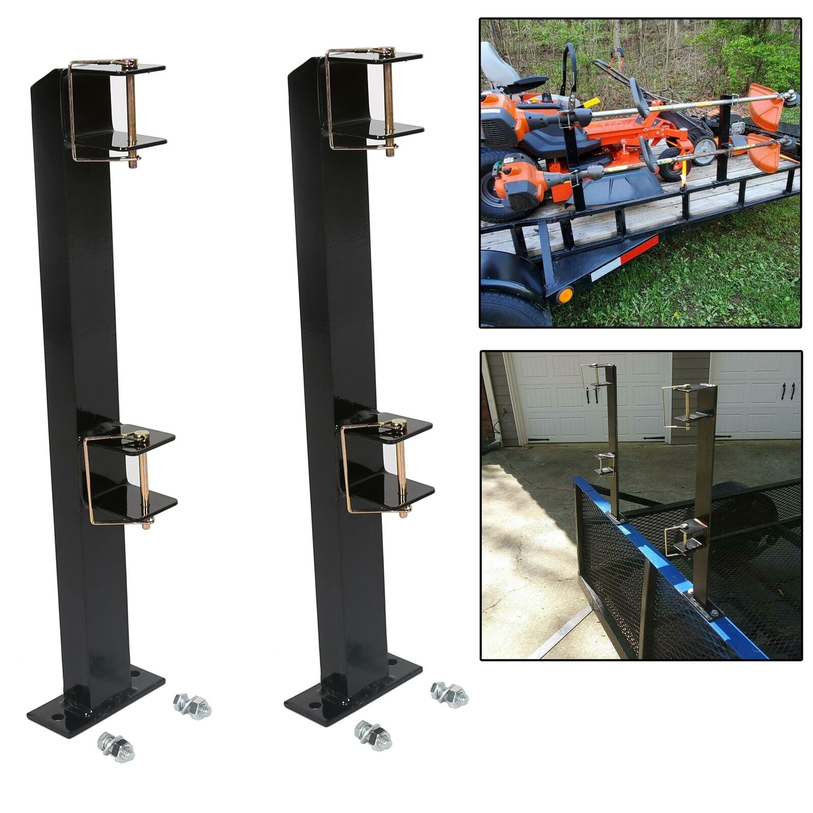 Kojem 2 Place Weeder Trimmer Racks Holders Hold Two for Trailer Truck,Edgers, Pole Saws, Tree Trimmers