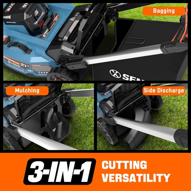 SENIX X6 60V Max* Self-Propelled Push Lawn Mower 21in Blade 22in