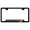Black, variant on Dodge Stripe Laser Etched Logo Cut-Out License Plate Frame (Brushed Chrome)