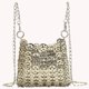 thumbnail image 5 of Bolso de mujer Bolso de mano de metal de diseñador de lujo Bolso de compras plateado de gran capacidad FLhrweasw Nuevo, 5 of 8