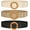 D-beige+black+khaki, variant on 3 Pack Women Straw Woven Elastic Belts Wide Stretch Raffia Waist Belt for Summer Dress