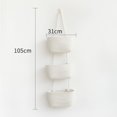 thumbnail image 3 of Multifunctional Hanging Basket Also as Hanging Flower Baskets Wall Mount Organizer Handmade Rack for Kitchen Decoration , white, 3 of 8