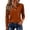 Ginger#10722GG, variant on Hearthz Womens Polo Shirt 3 Button Women's Long Sleeve Shirts Relaxed Fit Solid Color T Shirts for Women Uniform Tops for Women Khaki XL
