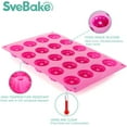 thumbnail image 2 of Silicone Mini Donut Pan, Heat Resistant Flexible Silicone Baking Tray for Kitchen Creations Including Muffins, Semifreddo, Pudding, Ice Cream, Wide Application Easy to Clean (30x20x2.3cm), 2 of 4