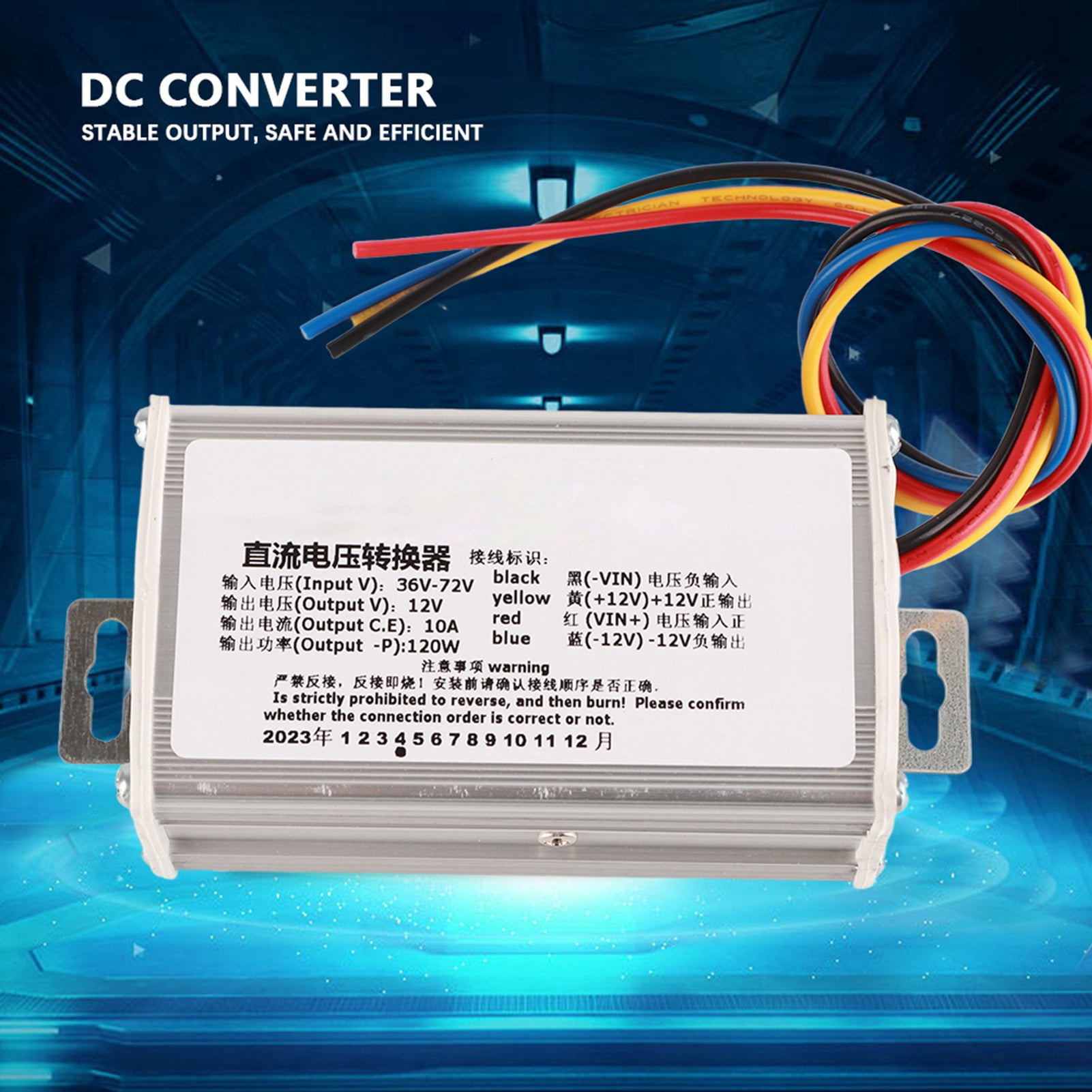 Dc Converter,Dc-Dc Converter Module, Step-Down Power Supply Module 36v-72v To 12v 10a 120w,For Automotive, Solar, And Industrial Applications