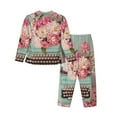 thumbnail image 2 of Uemuo Vintage Typewriter Floral Pattern Womens Pajama Sets,PJ Set for Women,Pajamas for Women Logo,Long Sleeve Pajama Set for Women,Soft Long Sleeve Top With Pants-Small, 2 of 9